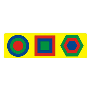 Мозаика с геом. фигурами (круг,квадрат, шестиугольник) (Флексика)