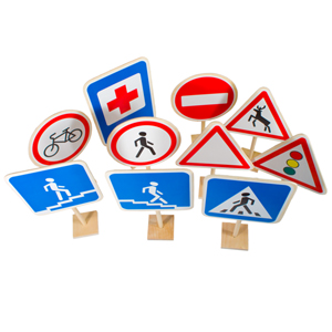 Дорожные знаки Азбука пешехода (10 шт) (Пелси)